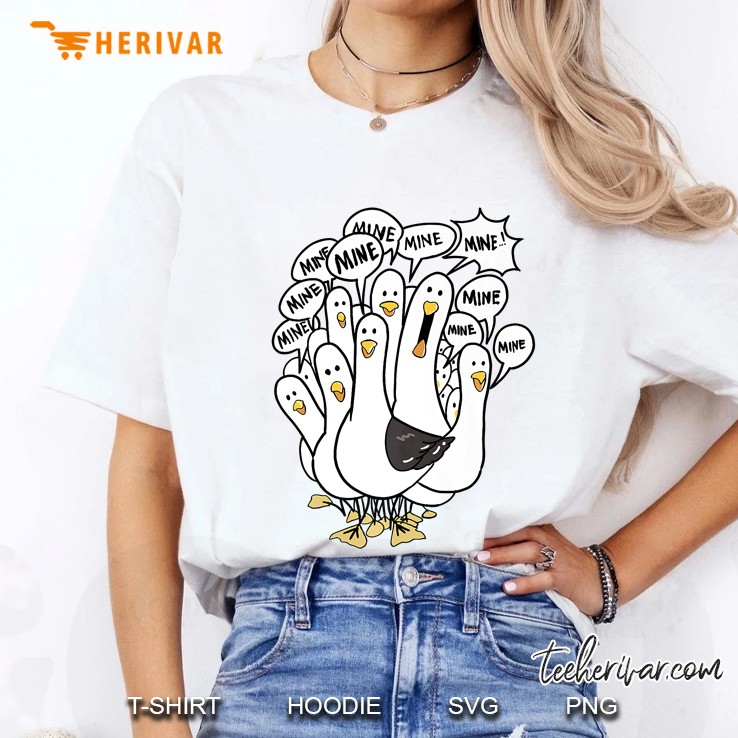 Mine Mine Mine Seagull Funny Bird Lover Beach Chicken Gifts Premium Ladies Tee