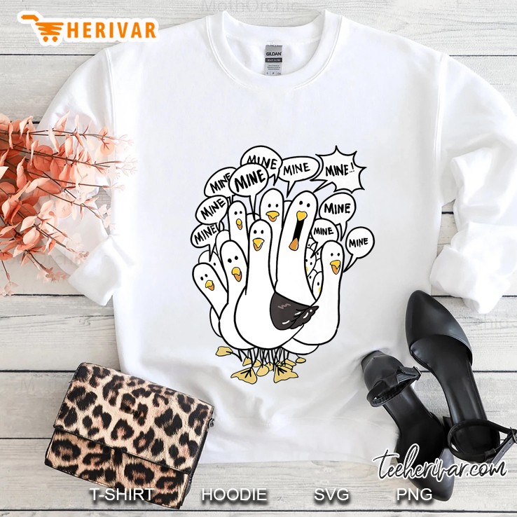 Mine Mine Mine Seagull Funny Bird Lover Beach Chicken Gifts Premium Sweatshirt
