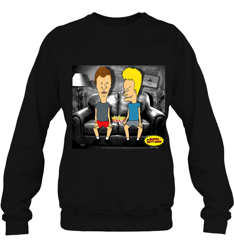 Beavis And Butthead Couch Nachos Graphic Sweatshirt
