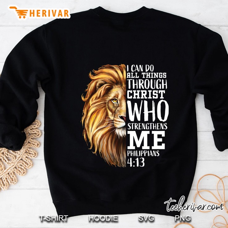 Christian Bible Verse Sayings Religious Gifts Him Lion Judah Sweatshirt