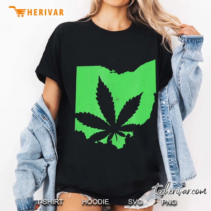 Ohio Pot Leaf 420 Marijuana Weed Ladies Tee