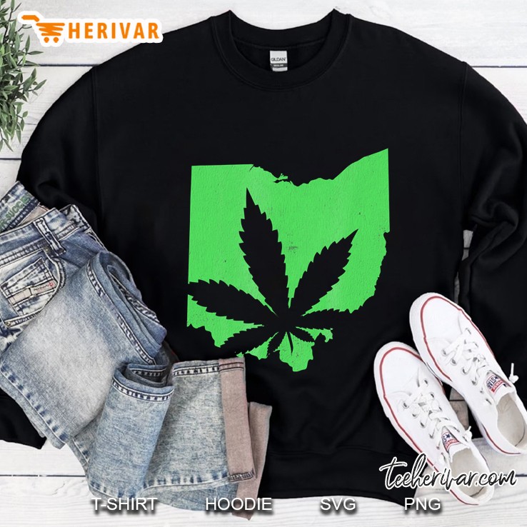 Ohio Pot Leaf 420 Marijuana Weed Sweatshirt