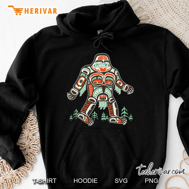 Tribal Bigfoot, Funny Cool Artwork Sasquatch Gift Hoodie