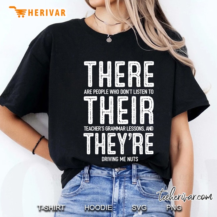 Womens Funny English Grammar Teacher Pun Gifts There Their They