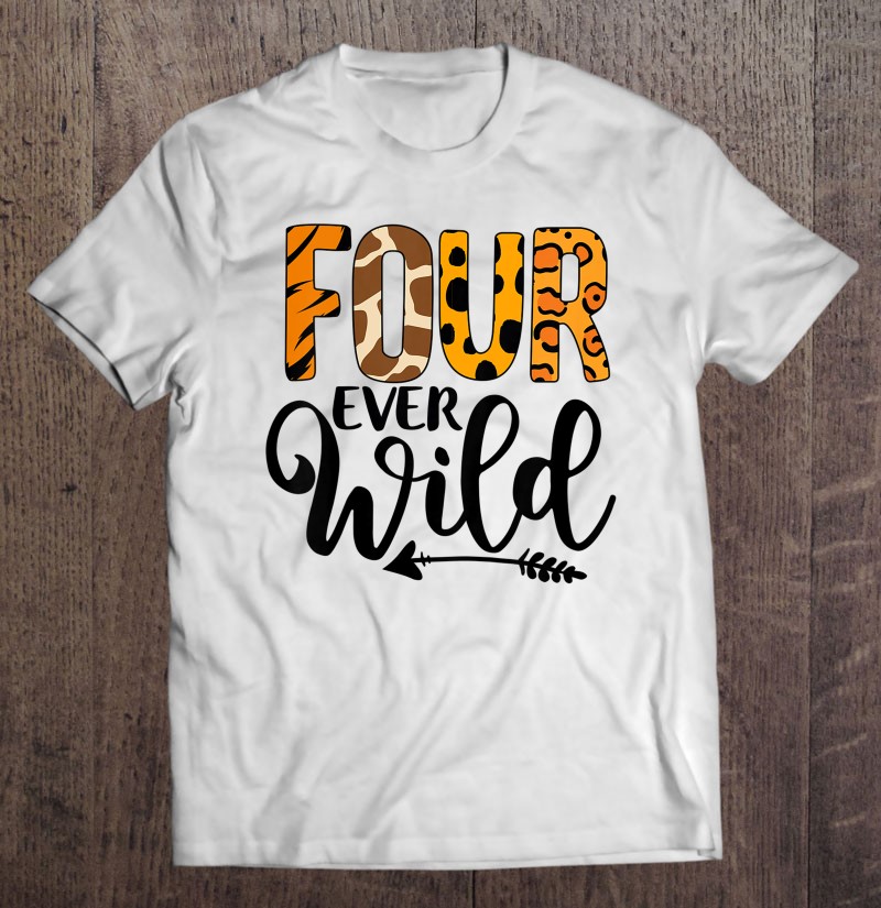 Download Kids Four Ever Wild 4th Birthday Funny Children Toddler Baby