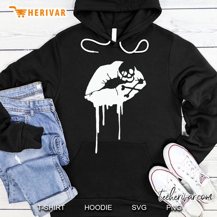 Fatal Kiss Lips And Skull Popular Tattoo Inspired Hoodie