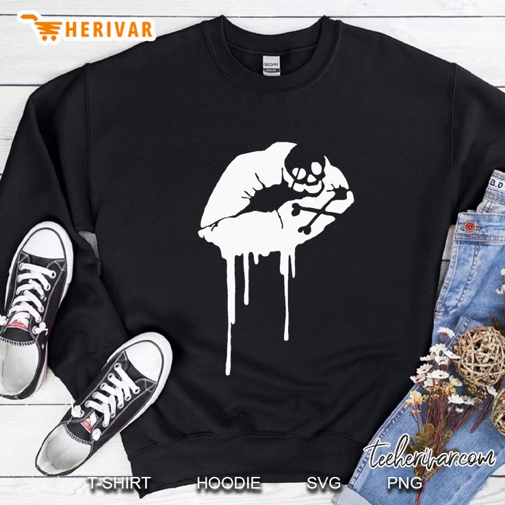 Fatal Kiss Lips And Skull Popular Tattoo Inspired Sweatshirt