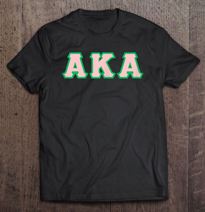 AKA Printed Letters Traditional T-Shirt