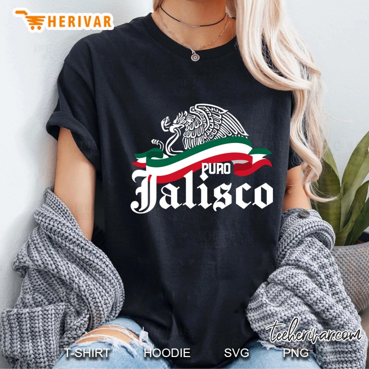 Jalisco Mexico - Puro Jalisco Flag Eagle Pullover Ladies Tee