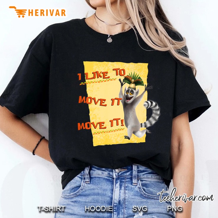 Madagascar Julien Move It Text Poster Premium Ladies Tee