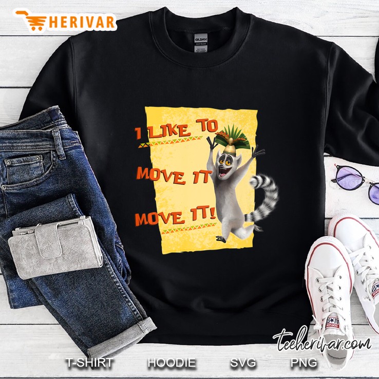 Madagascar Julien Move It Text Poster Premium Sweatshirt
