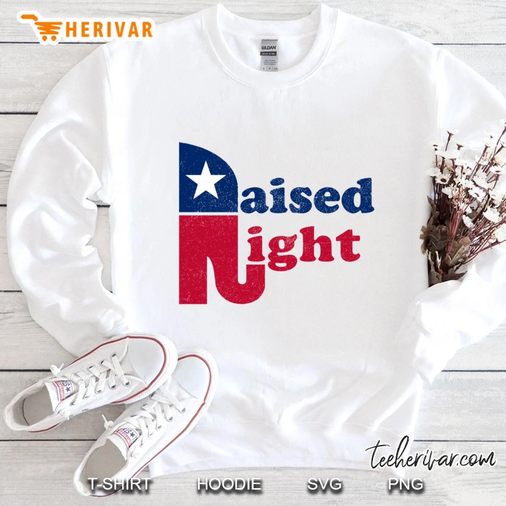 Raised Right Republican Elephant Retro Style Patriotic Gift Sweatshirt