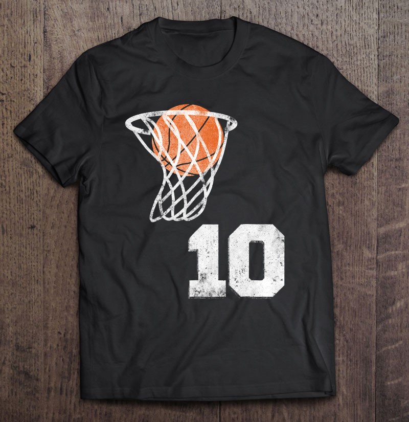 Vintage Basketball Jersey Number 10 Player Number