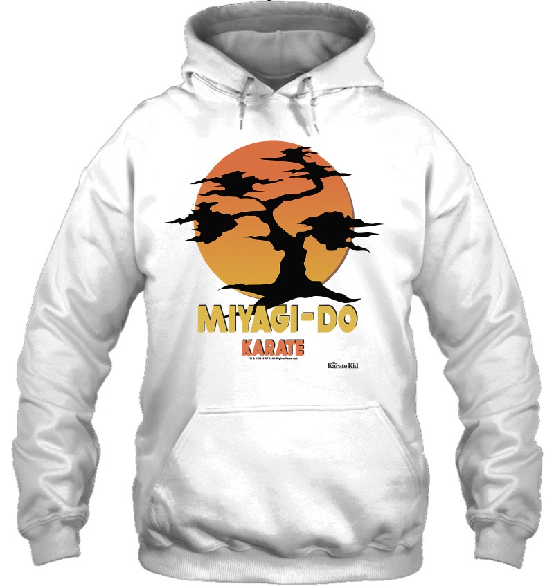 Karate Kid Miyagi Do Banzai Tree Sunset Logo Mugs