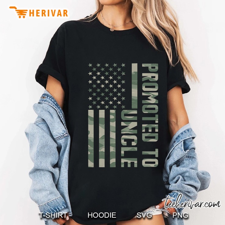 Promoted To Uncle American Flag Camo Father