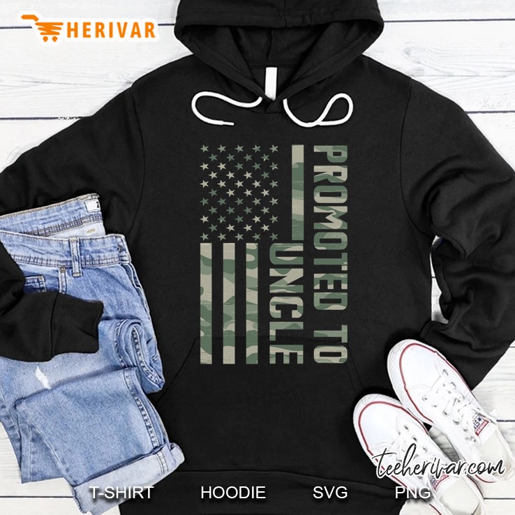 Promoted To Uncle American Flag Camo Father