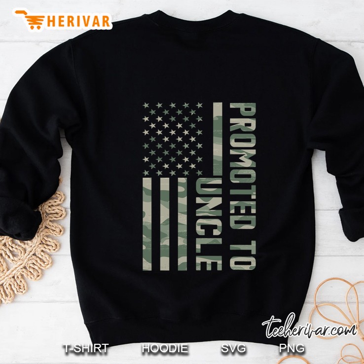 Promoted To Uncle American Flag Camo Father