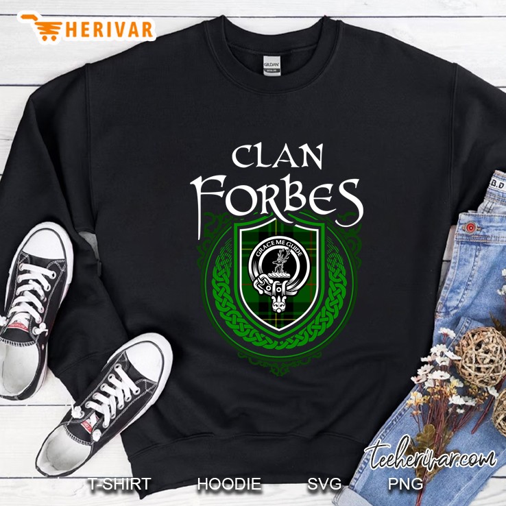 Clan Forbes Surname Scottish Clan Tartan Shield Badge Sweatshirt