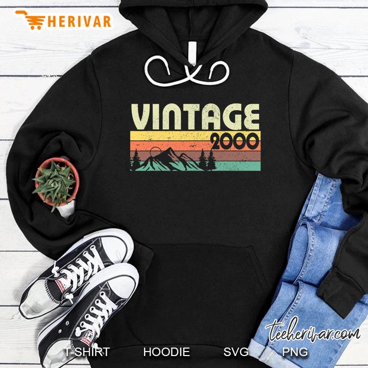 Retro Vintage 2000 Graphics 21St Birthday Gift 21 Years Old Hoodie