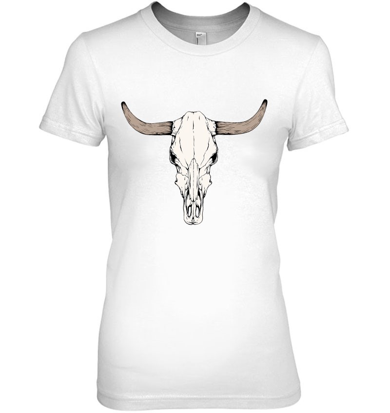 Cow Bull Cattle Skull Head Western Vintage Animal Graphic