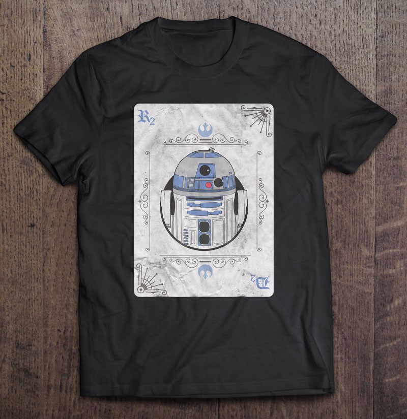 Star Wars R2-D2 Vintage Playing Card Style Graphic T Shirts