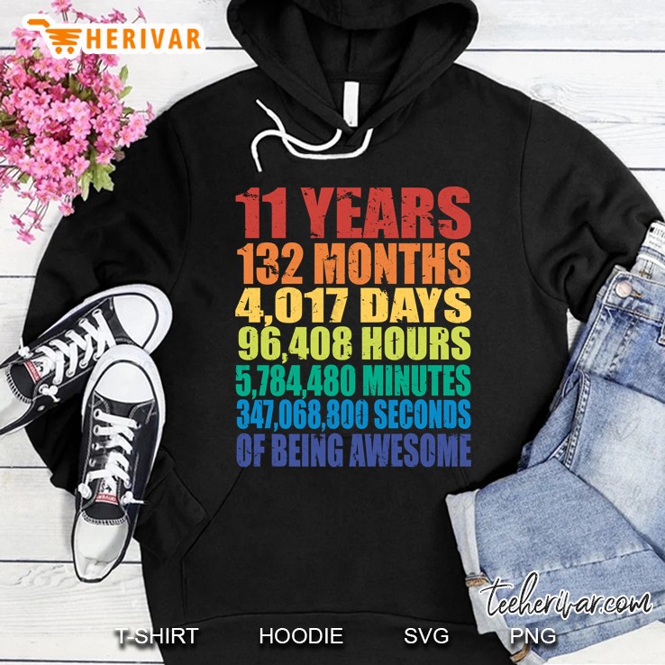 11Th Birthday Gift For Kids, Boys & Girls, Cool 11 Years Old Hoodie