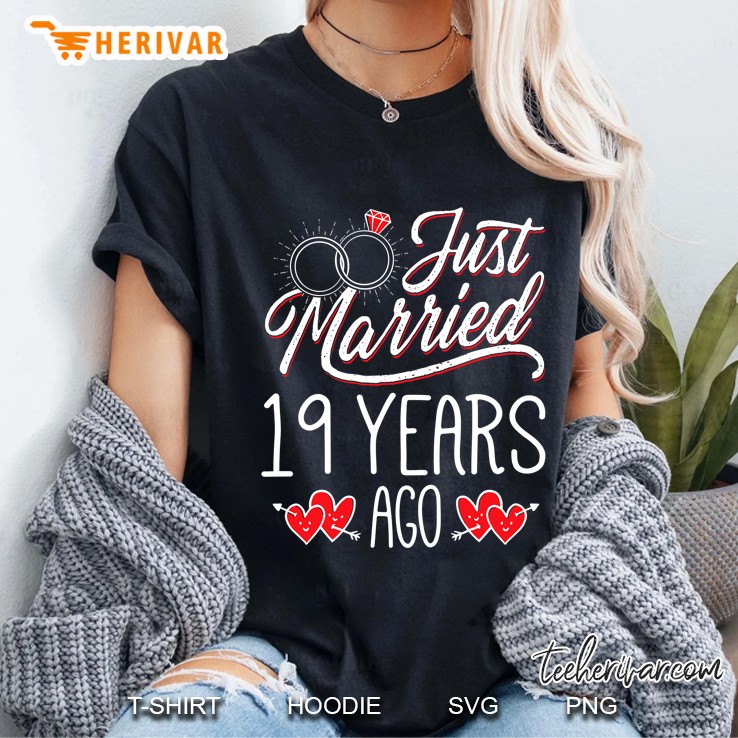 19Th Wedding Anniversary Gifts 19 Years Marriage Matching Ladies Tee