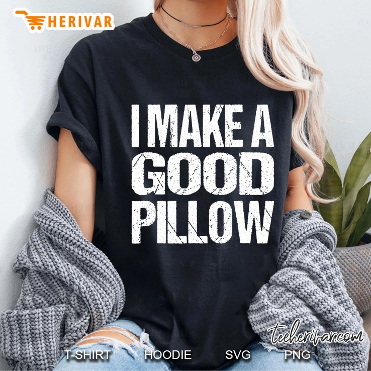 Funny Fat Guy Retro I Make A Good Pillow Fluffy Ladies Tee