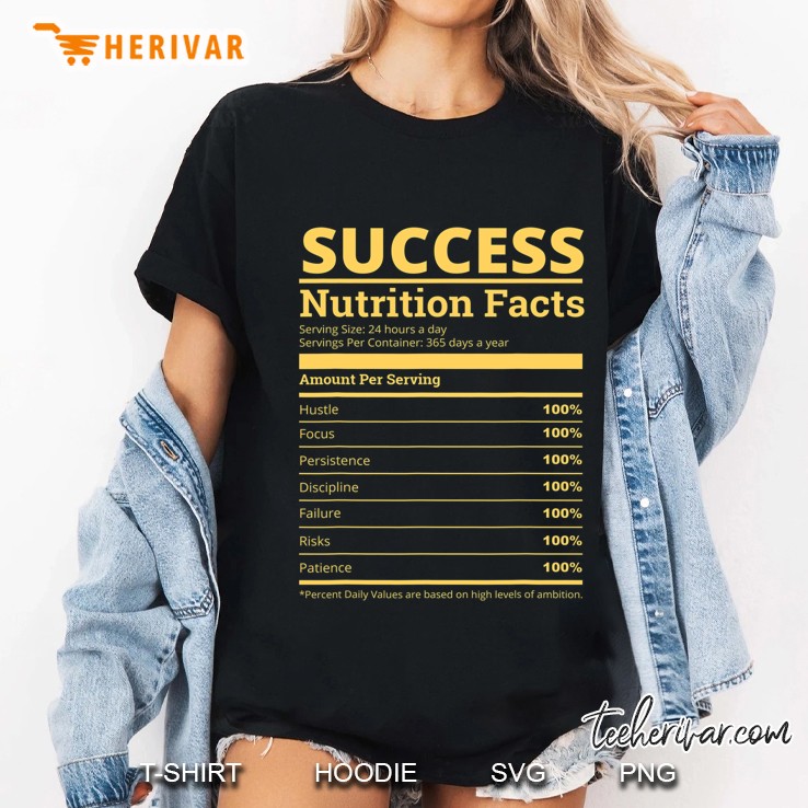 Success Nutrition Facts Nutrition Label Ladies Tee