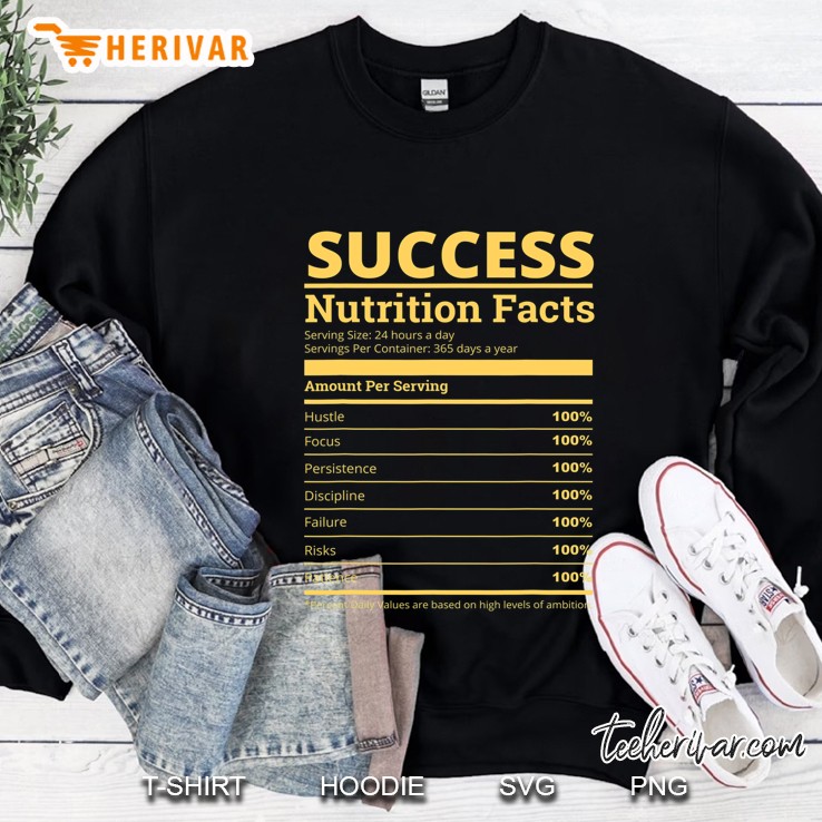 Success Nutrition Facts Nutrition Label Sweatshirt