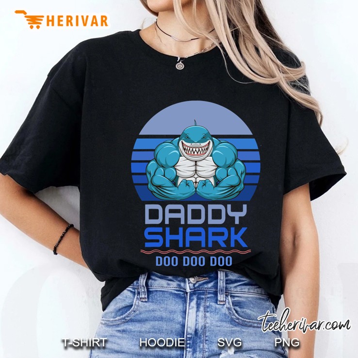 Vintage Weight Lifting Daddy Shark Ladies Tee