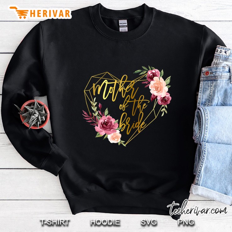 Womens Bridal Team Matching Floral Gift For Mother Of The Bride Sweatshirt