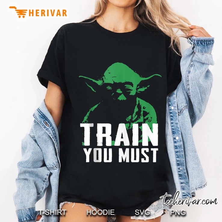 Star Wars Yoda Green Hue Train You Must Portrait Ladies Tee