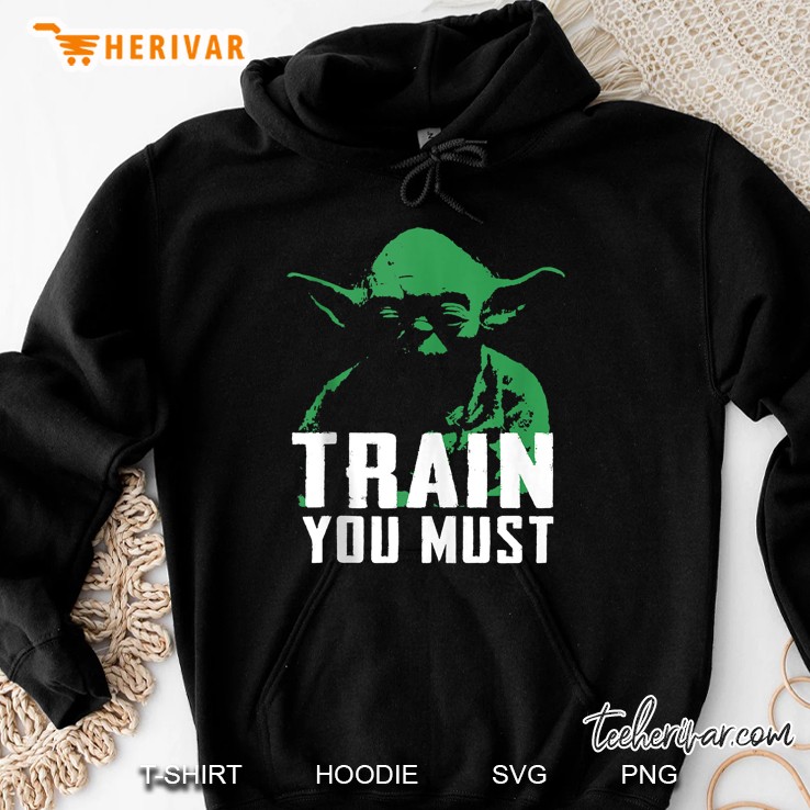 Star Wars Yoda Green Hue Train You Must Portrait Hoodie
