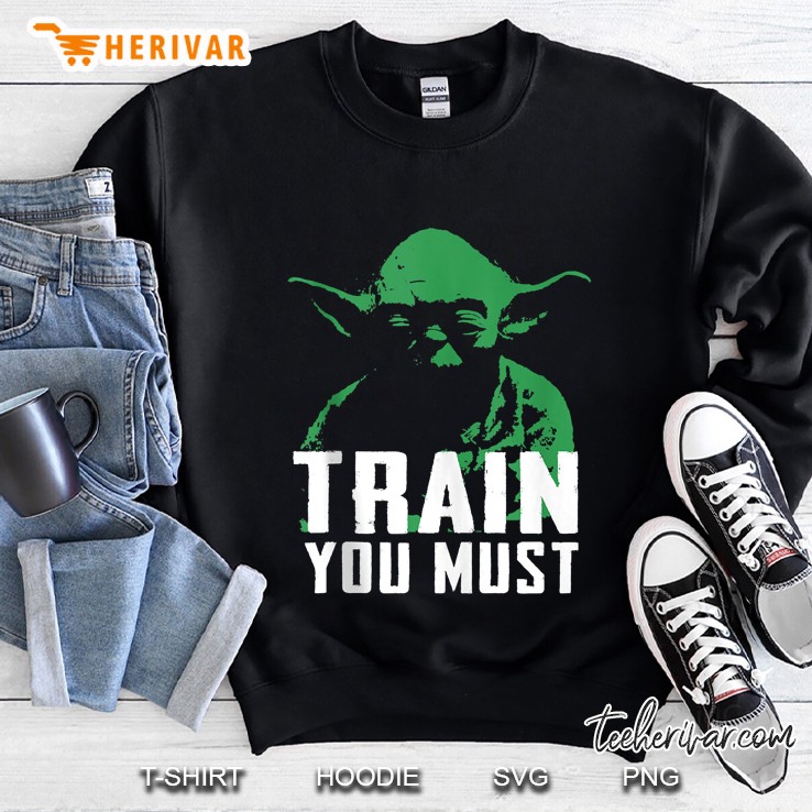 Star Wars Yoda Green Hue Train You Must Portrait Sweatshirt