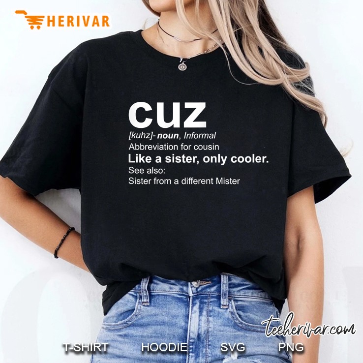 Womens Cousin Cuz Definition - Gift For Cousin Shirt Ladies Tee