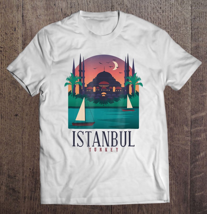 Istanbul Skyline Graphic Vintage Souvenir Tee T Shirts, Hoodies