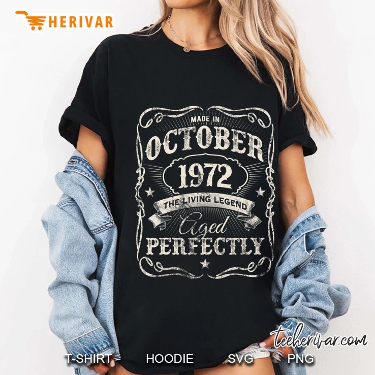 Legends Were Born In October 1972 Classic 49Th Birthday Ladies Tee