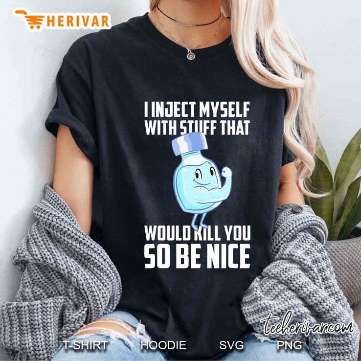 I Inject Myself Funny Diabetes Insulin Diabetic Type 1 Ver2 Ladies Tee