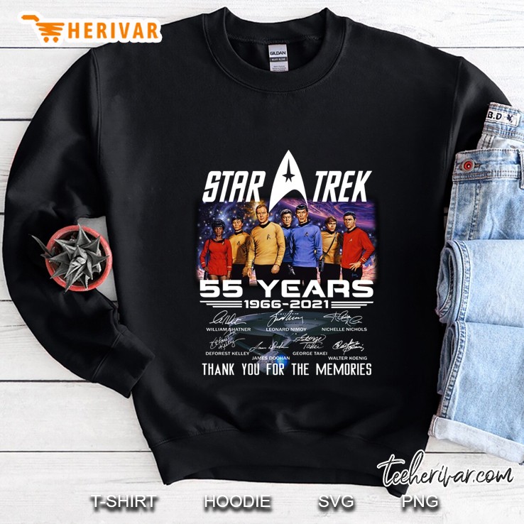 Star Trek 55 Years 1966-2021 Thank You For The Memories Sweatshirt