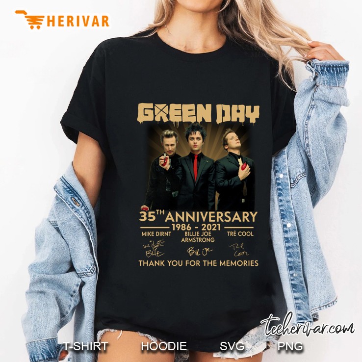 Green Day 35th Anniversay 1986-2021 Thank You For The Memories Ladies Tee