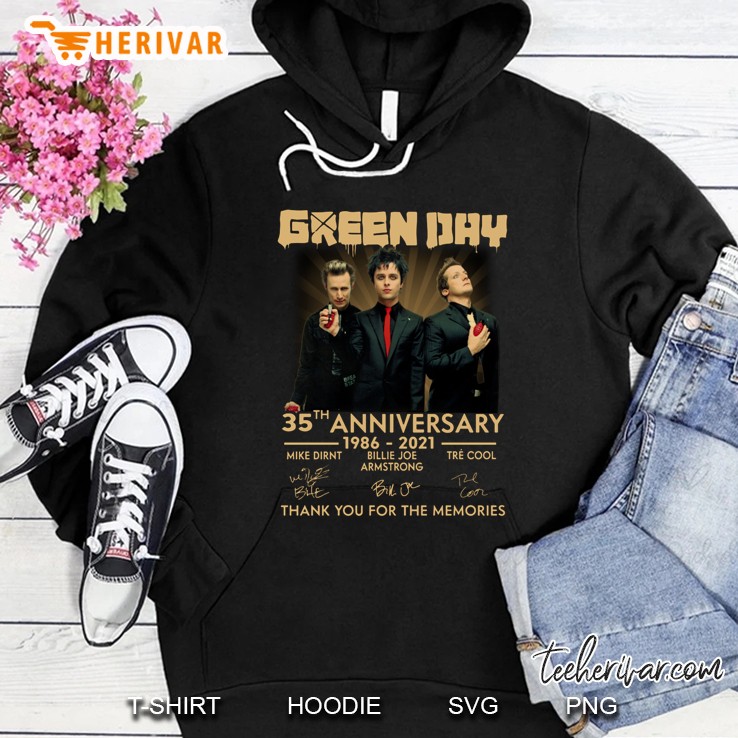 Green Day 35th Anniversay 1986-2021 Thank You For The Memories Hoodie
