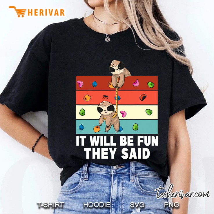 Funny Sloth Bouldering And Rock Climbing Gift Ladies Tee