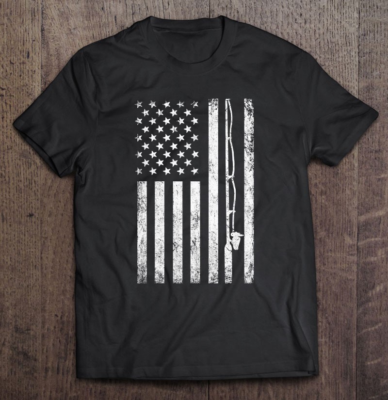 American Flag Fishing Shirt Vintage Fishing T-Shirts, Hoodies, SVG