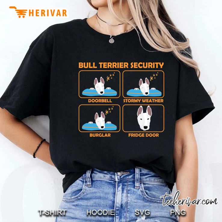 Funny Bull Terrier Bull Terrier Security Ladies Tee