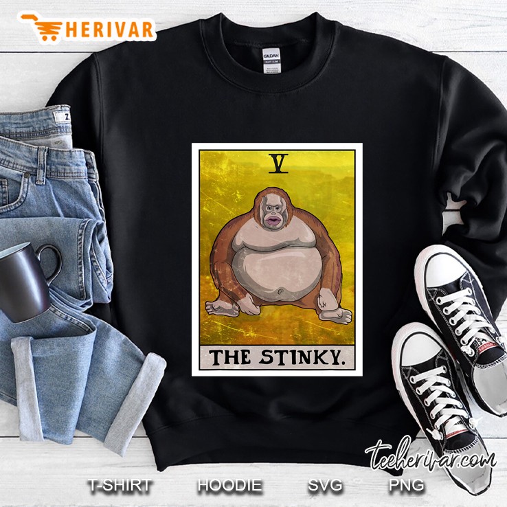 The Stinky Meme Tarot Card Uh Oh Stinky Monkey Sweatshirt