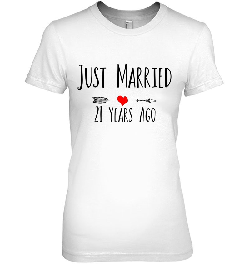 Just Married 21 Years Ago 21St Wedding Anniversary Gift