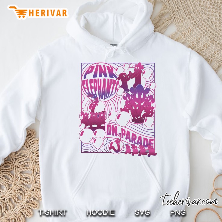 Dumbo Pink Elephants On Parade Pullover Hoodie