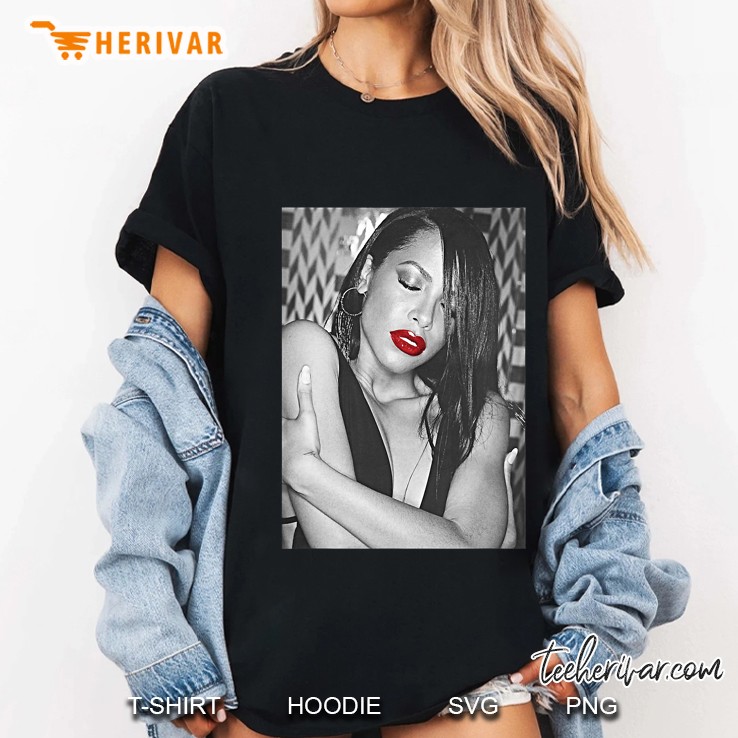 Aaliyah Red Lipstick Ladies Tee