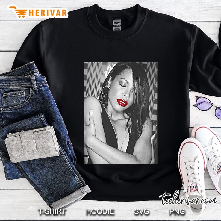 Aaliyah Red Lipstick Sweatshirt